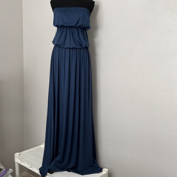 NWT Rachel Pally Tery Strapless Maxi Dress Astral Blue Size S - Picture 7 of 14